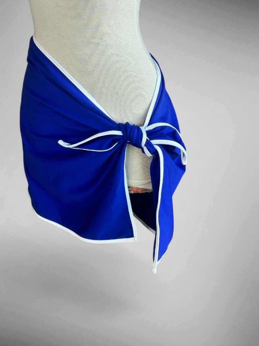 Anne Cole Collection Vintage Sarong Royal Blue with White Trim